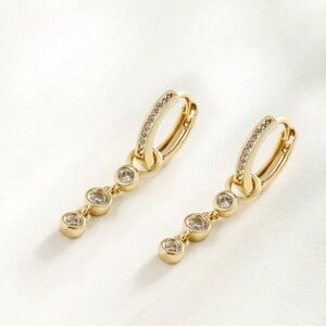 Diamond hoop earrings M742